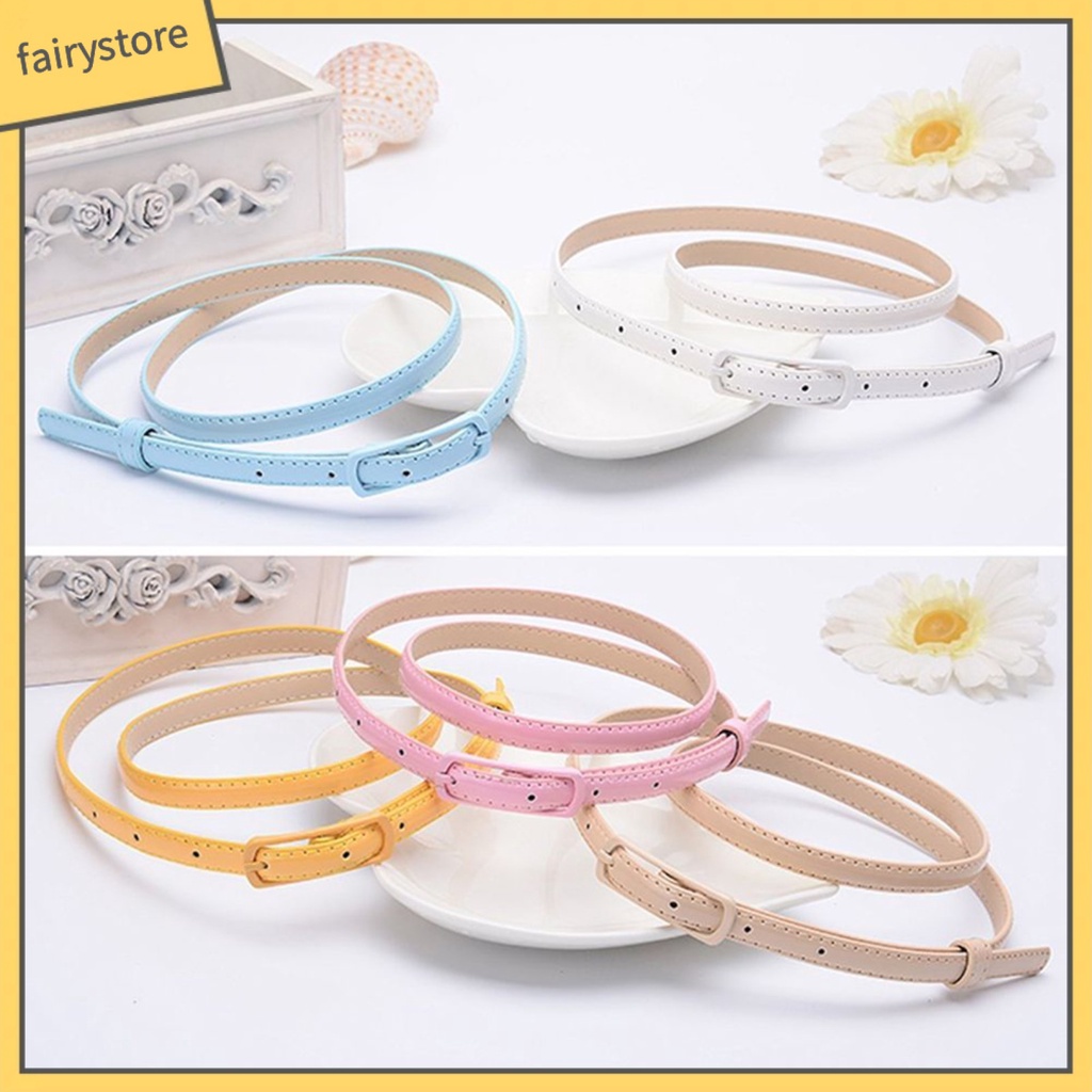 Thắt lưng nữ da giả bản nhỏ thời trang