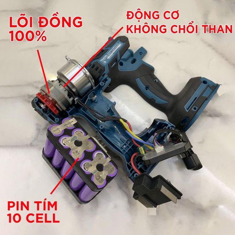 Máy Siết  Bulong Máy Vặn Vít MA.KITA 198v 5A 380N/m. 2PIN Tặng Bộ Phụ Kiện, Chuẩn Loại 1, Động Cơ Không Chổi Than