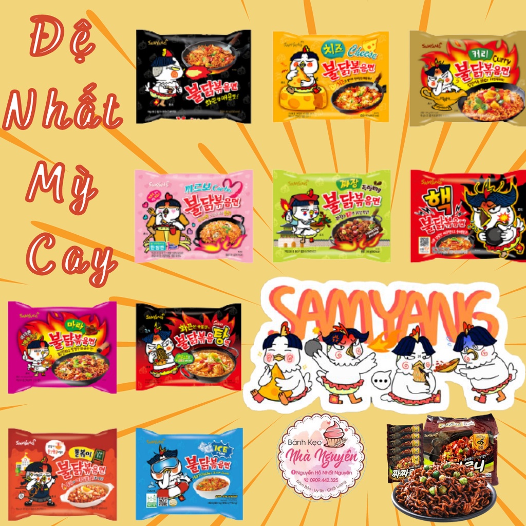 MÌ CAY SAMYANG CÁC VỊ 1 GÓI DÙNG THỬ