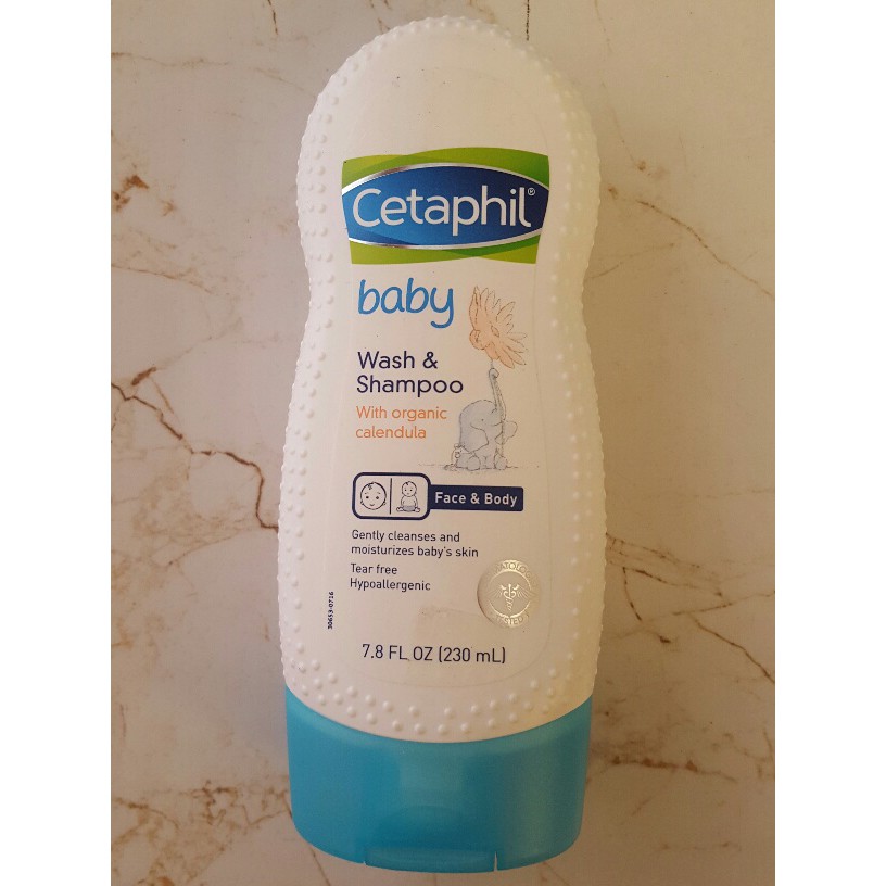 DẦU TẮM GỘI HỮU CƠ CHO BÉ CETAPHIL  Baby Wash & Shampoo With Organic Calendula 399ml nhập trực tiếp từ mỹ