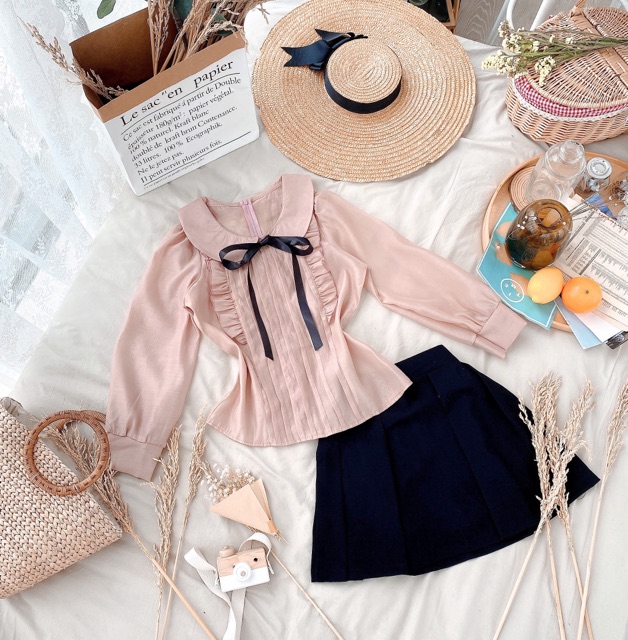 SET ÁO NƠ ĐEN CV ĐEN