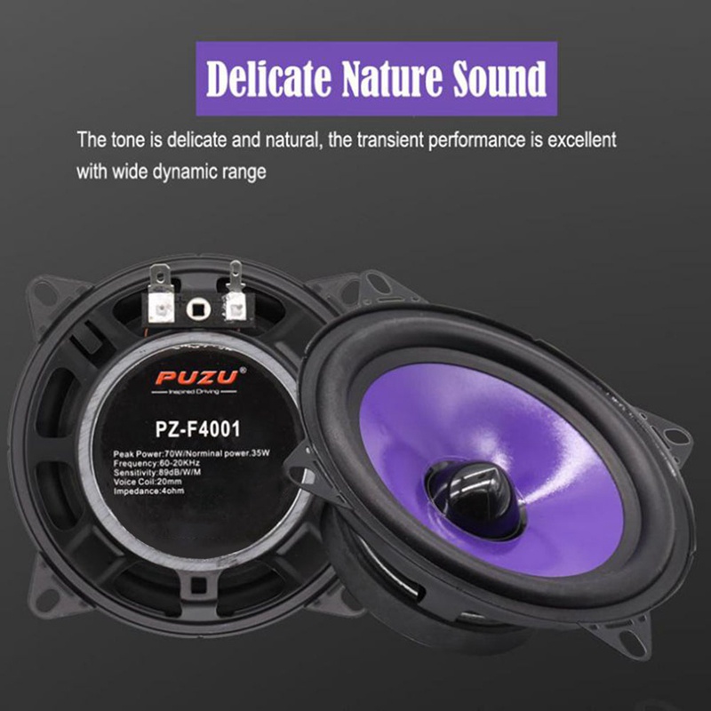 Set 2 Loa 4 Inch 70W Không Tiếng Ồn Chuyên Dụng Cho Xe Hơi