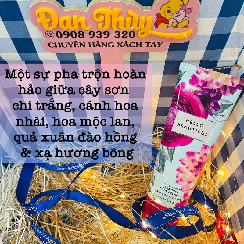 [US Auth] Kem dưỡng thể hương Hello Beautiful BATH & BODY WORKS