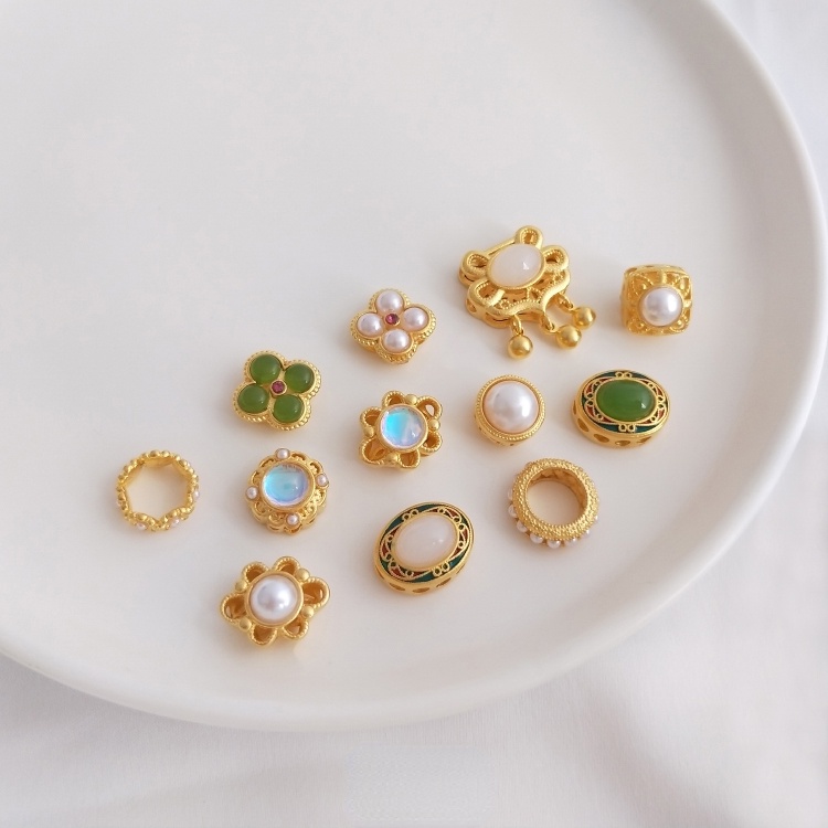 Hạt Đá Mặt Trăng Giả Nhiều Màu Sắc Dùng Làm Trang Sức diy