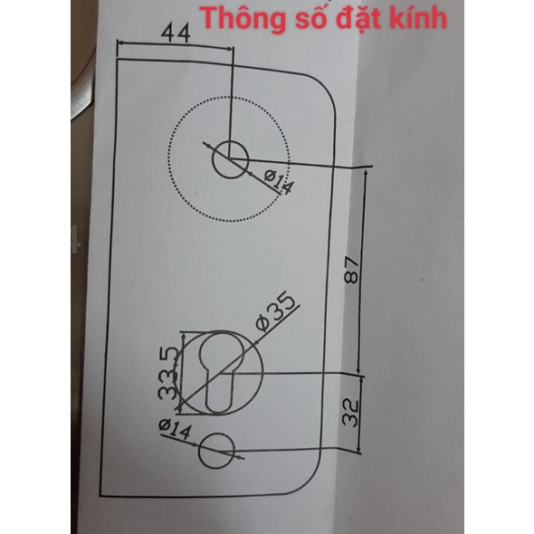 Khóa Liền Tay Nắm Âm Đơn- Khóa 105A