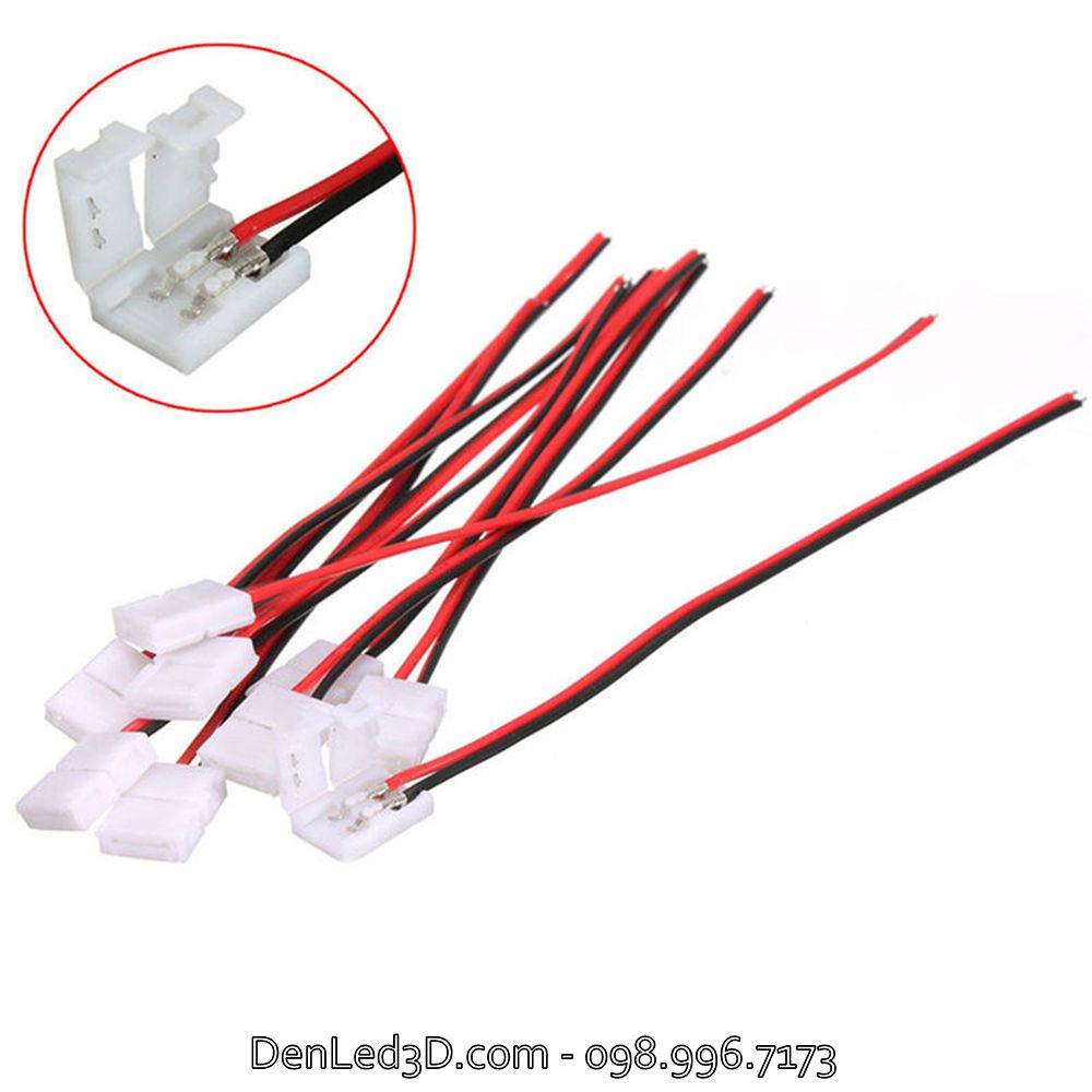 Cáp Kết Nối, Kẹp Nối PCB 8mm 10mm Cho Led 3528 5050 2/4 pin