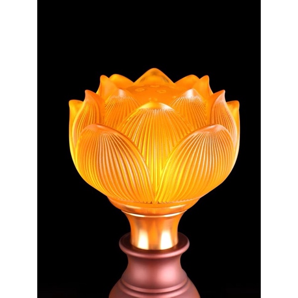 CÂY ĐÈN LED HOA SEN LƯU LY THỜ CÚNG TRANG TRÍ