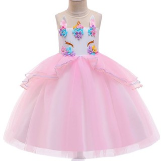 Đầm Công Chúa Pony Xịn Sò Màu Xanh - Hồng Cho Bé Gái (Hàng Quảng Châu)