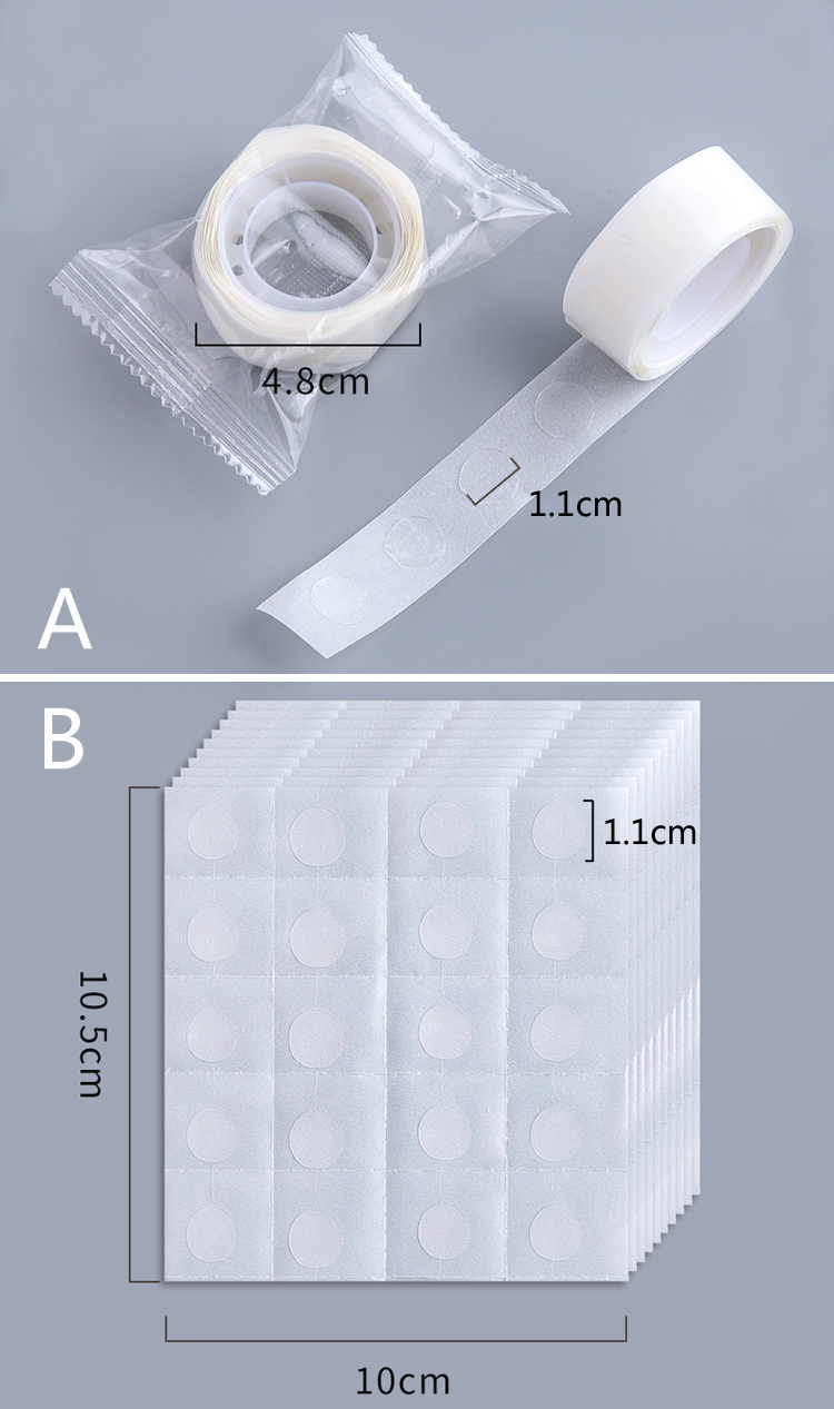 Băng keo dán hình dấu chấm hai mặt trong suốt tiện dụng