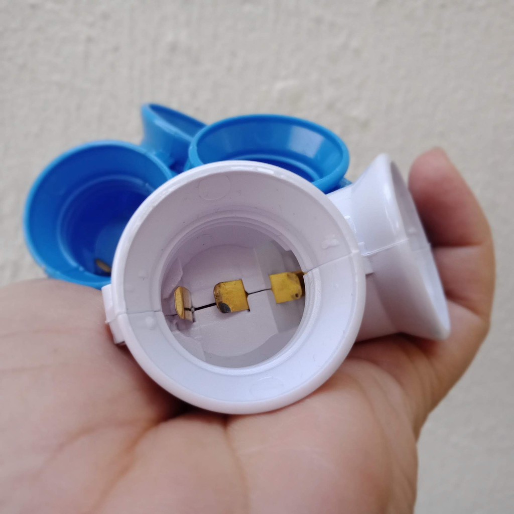 Đầu chia đui đèn 1-2, 1-4 đui xoáy chuẩn E27, Đui đèn 1 chia 2, 1 chia 4