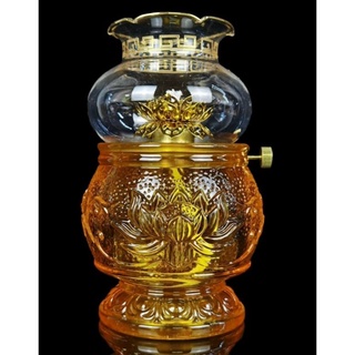 Đèn dầu thờ pha lê lưu ly hoa sen 5155