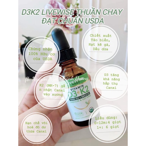 D3K2 VÀ DHA ORGANIC LIVEWISE