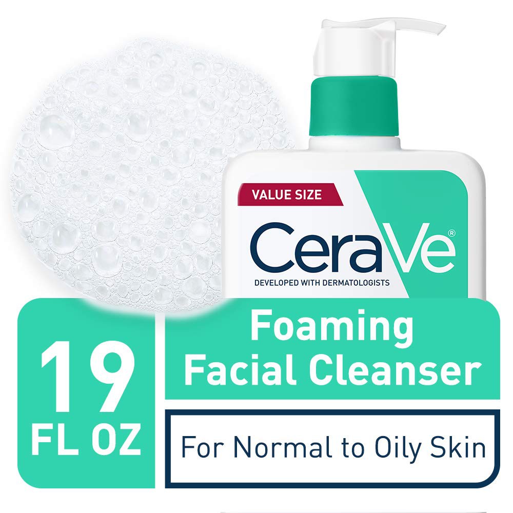 Sữa rửa mặt dịu nhẹ CERAVE Foaming Facial Cleanser da dầu big size 473ml 16oz