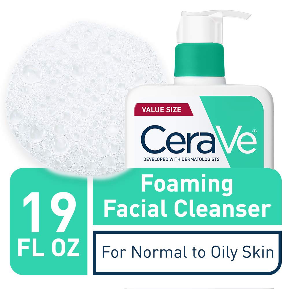 Sữa rửa mặt dịu nhẹ CERAVE Foaming Facial Cleanser  da dầu big  size 473ml 16oz | BigBuy360 - bigbuy360.vn