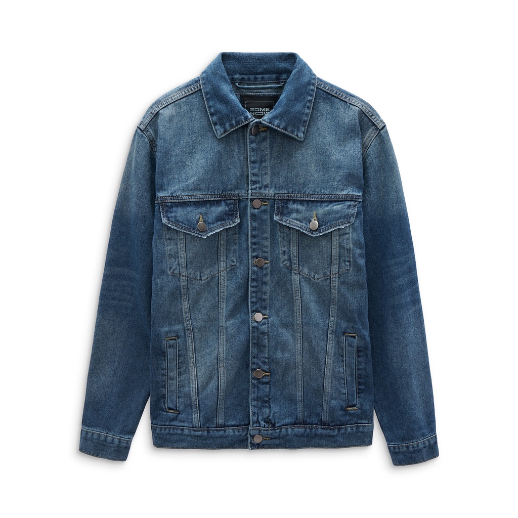 Áo Khoác Jean Nam Standard Blue , Chất Denim Thoải Mái , AK0001-01 ,SOMEHOW