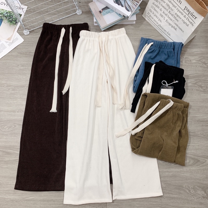 Quần Nhung Tăm Ống Suông - Nhím Xù Shop