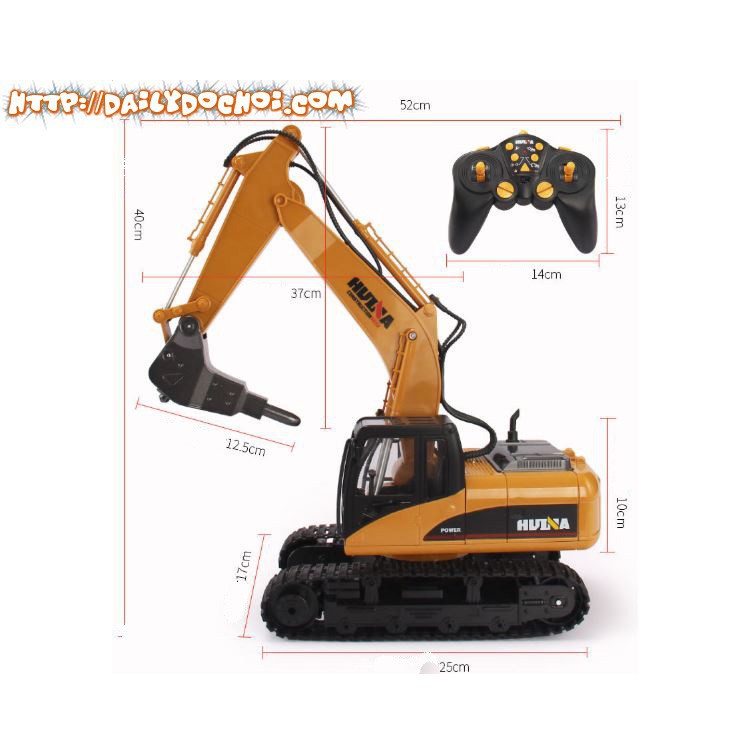 Máy đục hợp kim 16 kênh 2.4G tỉ lệ 1/14 chính hãng Huina 1560 tại RUBYRC