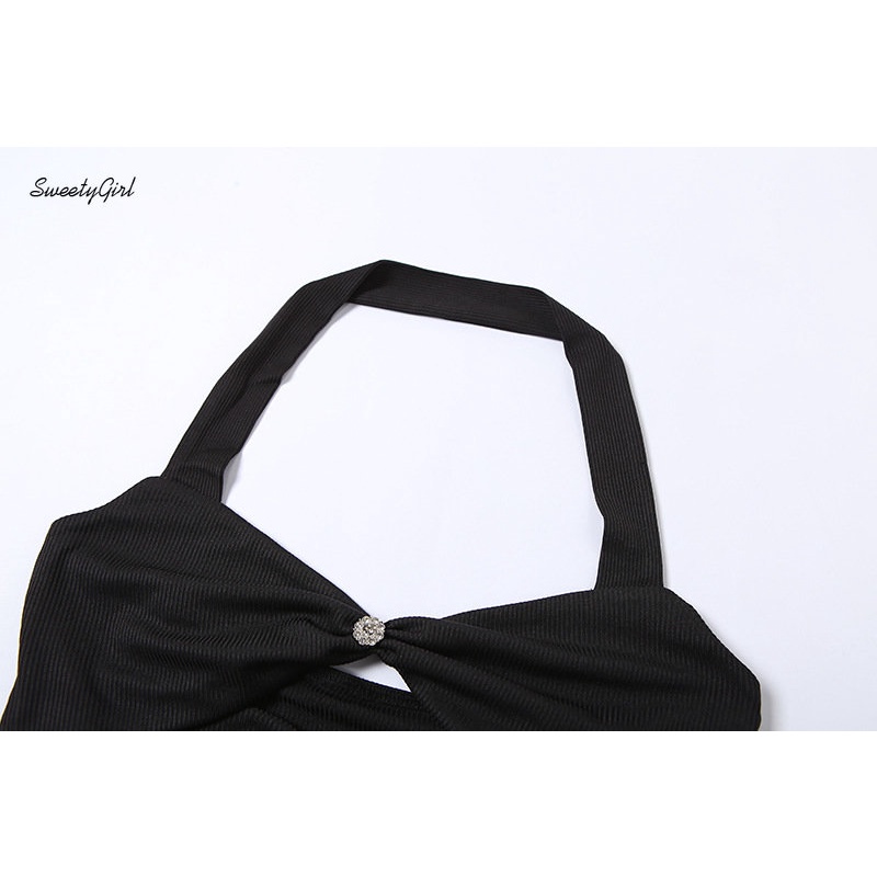 Áo Tank Top Hai Dây Màu Đen Trơn Thời Trang 2022 Quyến Rũ Cho Nữ