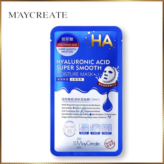 Mặt Nạ HA Xanh Tím Maycreate PL4 | Thế Giới Skin Care