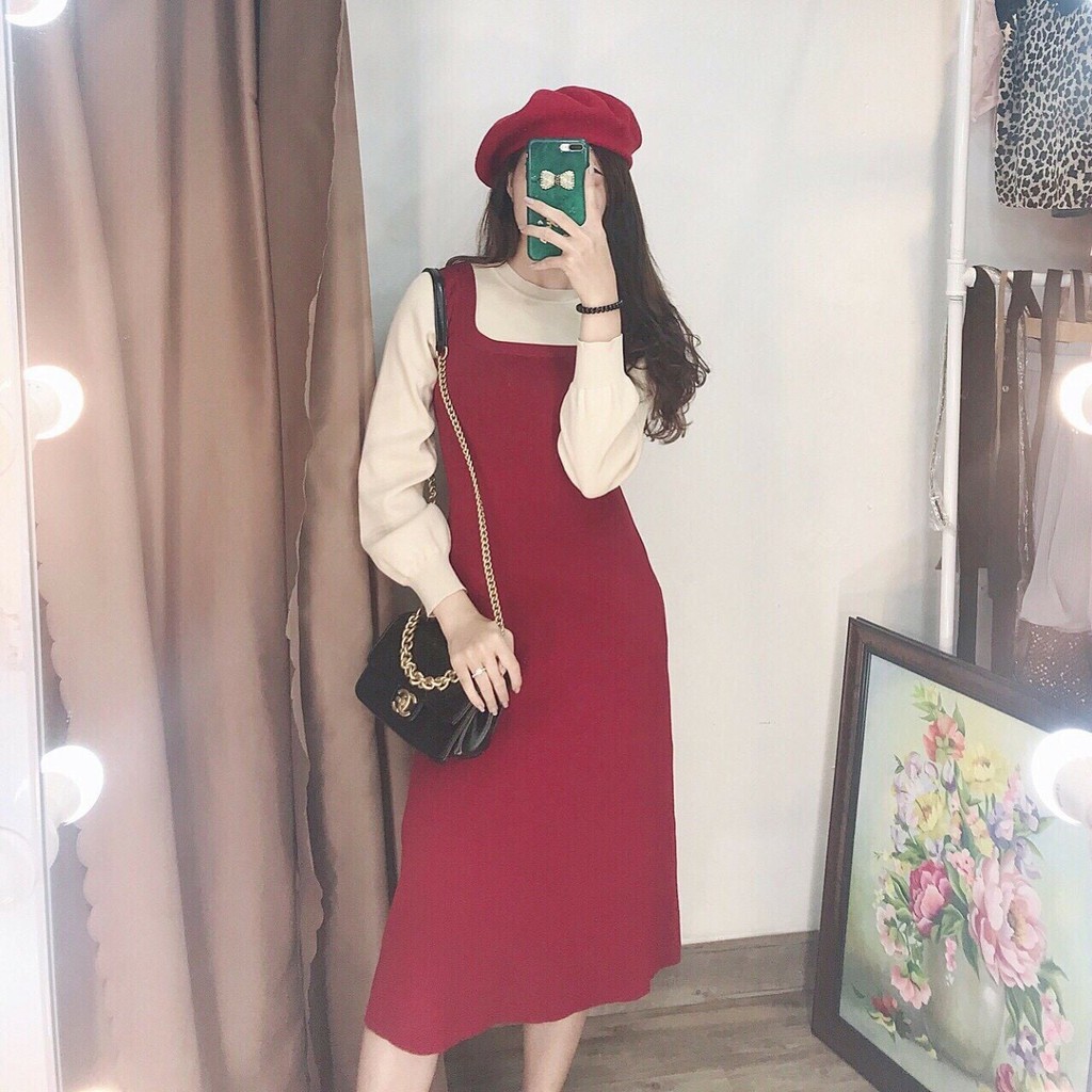 Sét Yếm Dài Dáng Trơn Đơn Giảng TTS0976