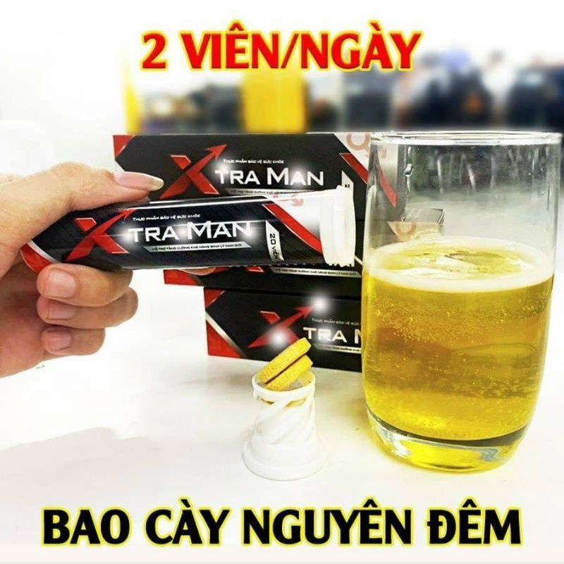 Viên sủi xtraman tăng cường sinh lý nam hộp 20 viên hàng chính hãng