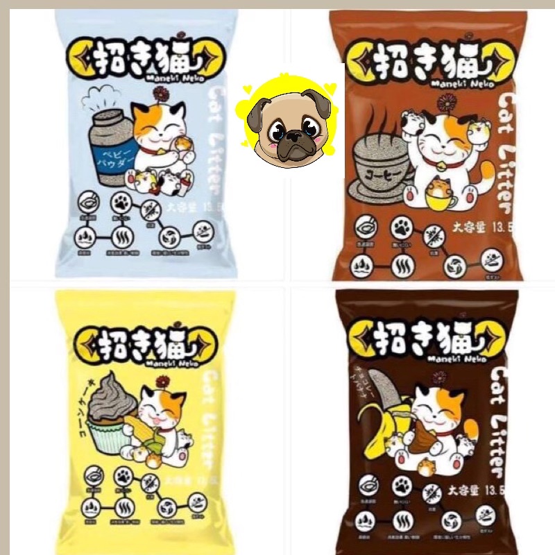 Cát vệ sinh cho mèo Maneki Neko cát Nhật túi 5L - Bư Home