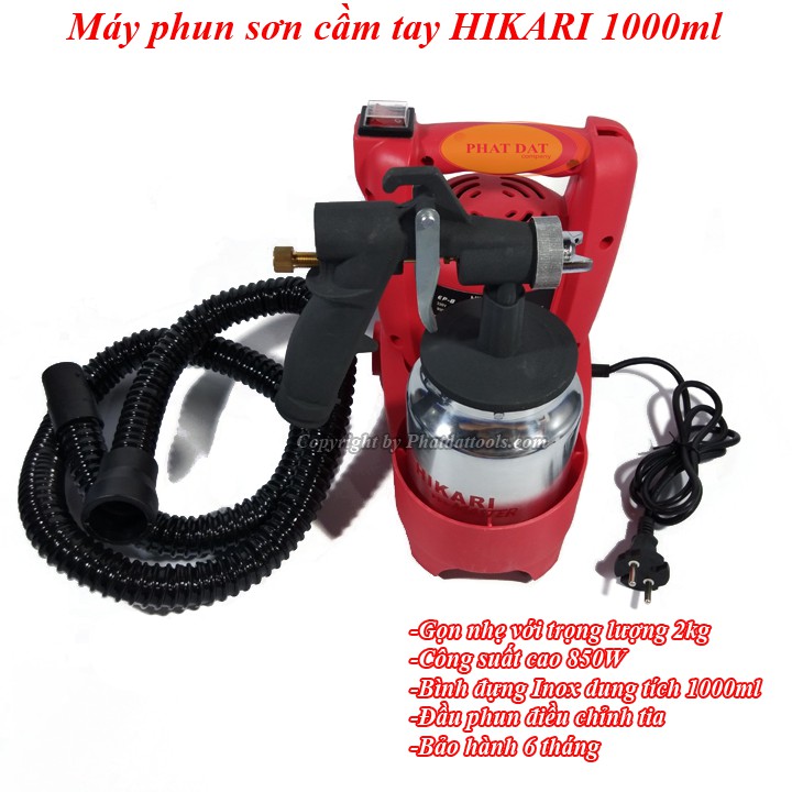 Máy Phun Sơn Nước Cầm Tay Dùng Điện HIKARI 850W