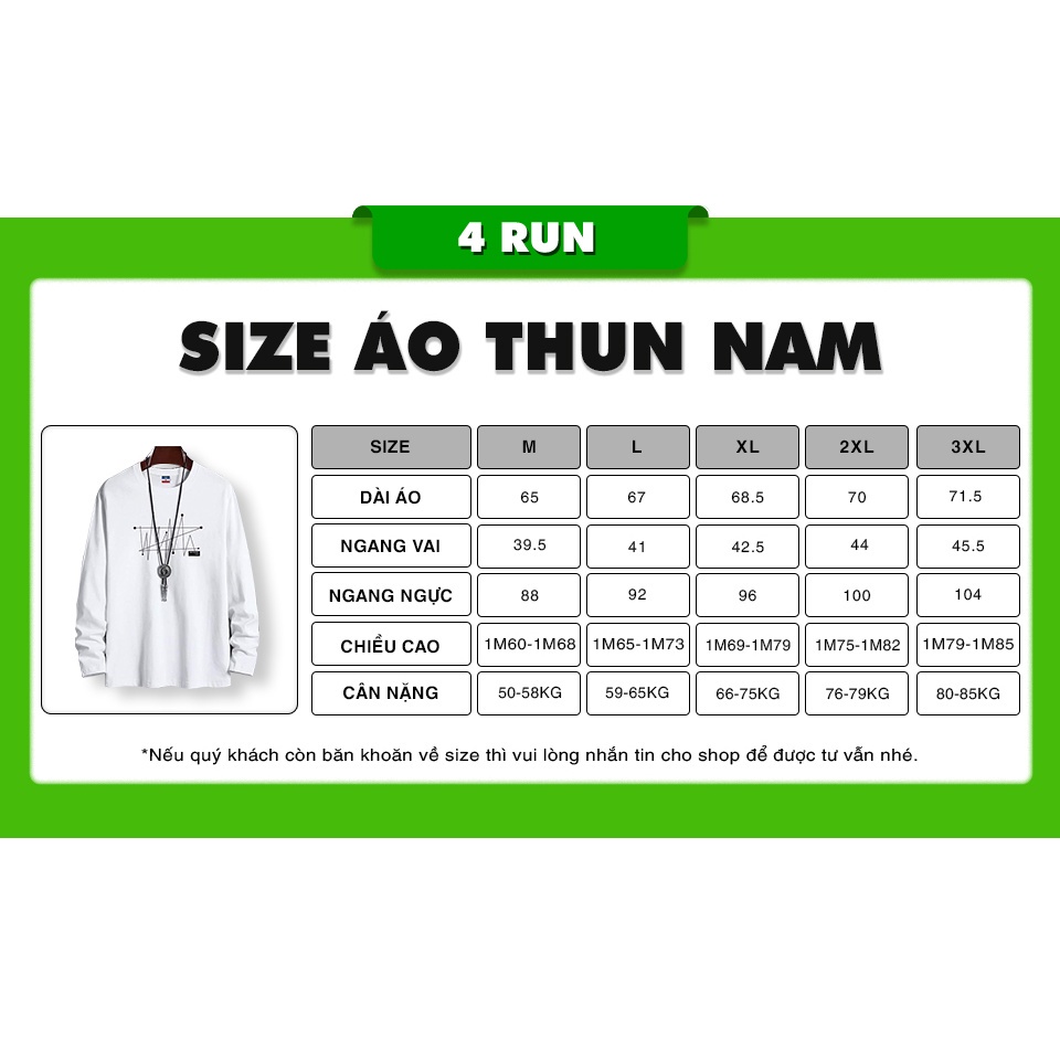 Áo thun nam dài tay 4RUN mã KP-L áo thu đông in hình đẹp | BigBuy360 - bigbuy360.vn