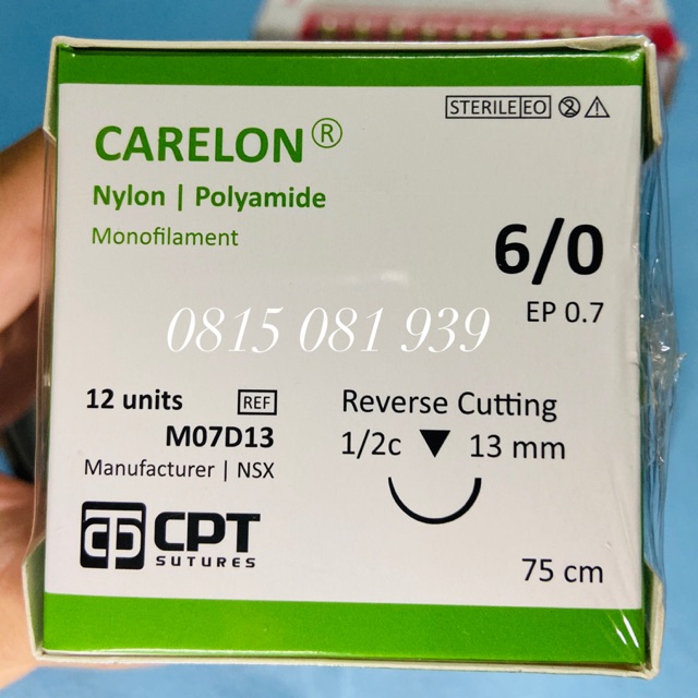 Chỉ phẫu thuật nylon 6/0