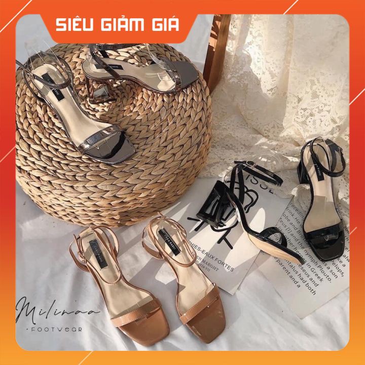 [SIÊU GIẢM GIÁ] Sandal Nữ 3 Màu Gót Vuông Khoét Lỗ 7 Phân (Vn_L59)