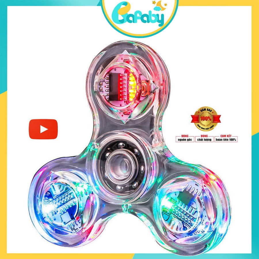 Con Quay Spinner Đồ Chơi Đèn Led Phát Sáng Xả Stress Bằng Nhựa ABS Cho Mọi Lứa Tuổi - BAFABY KIDS