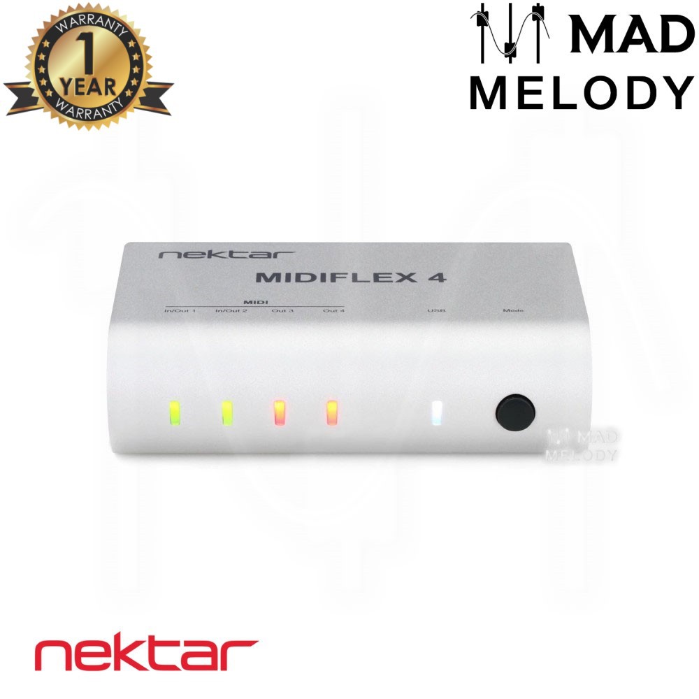 Nektar MIDIFLEX 4 USB MIDI Interface [bộ giao tiếp chuyển đổi MIDI 4 cổng tiện dụng, NEW & chính hãng]