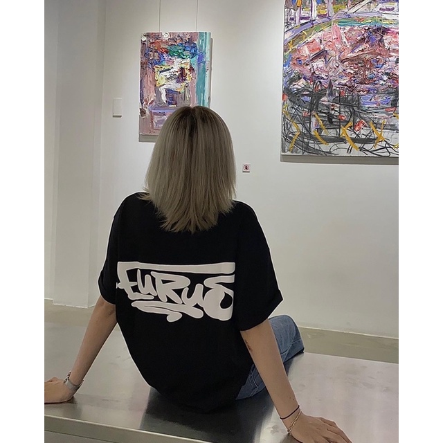 Áo thun Eurus tay lỡ GRAFFITI TEE / BLACK
