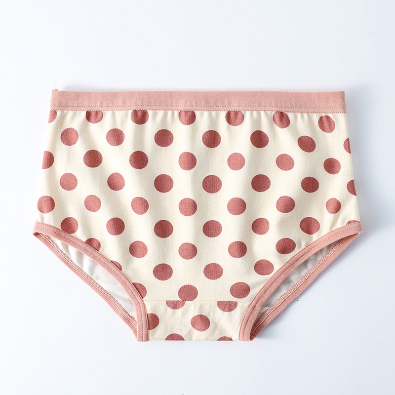 Set 3 Quần Lót Cotton Tam Giác Phẳng Kháng Khuẩn Cho Bé Gái