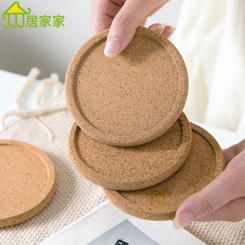 Tấm lót cốc JUJIAJIA trà/cafe dệt sợi tự nhiên kiểu nhật bản sử dụng tại nhà ở
