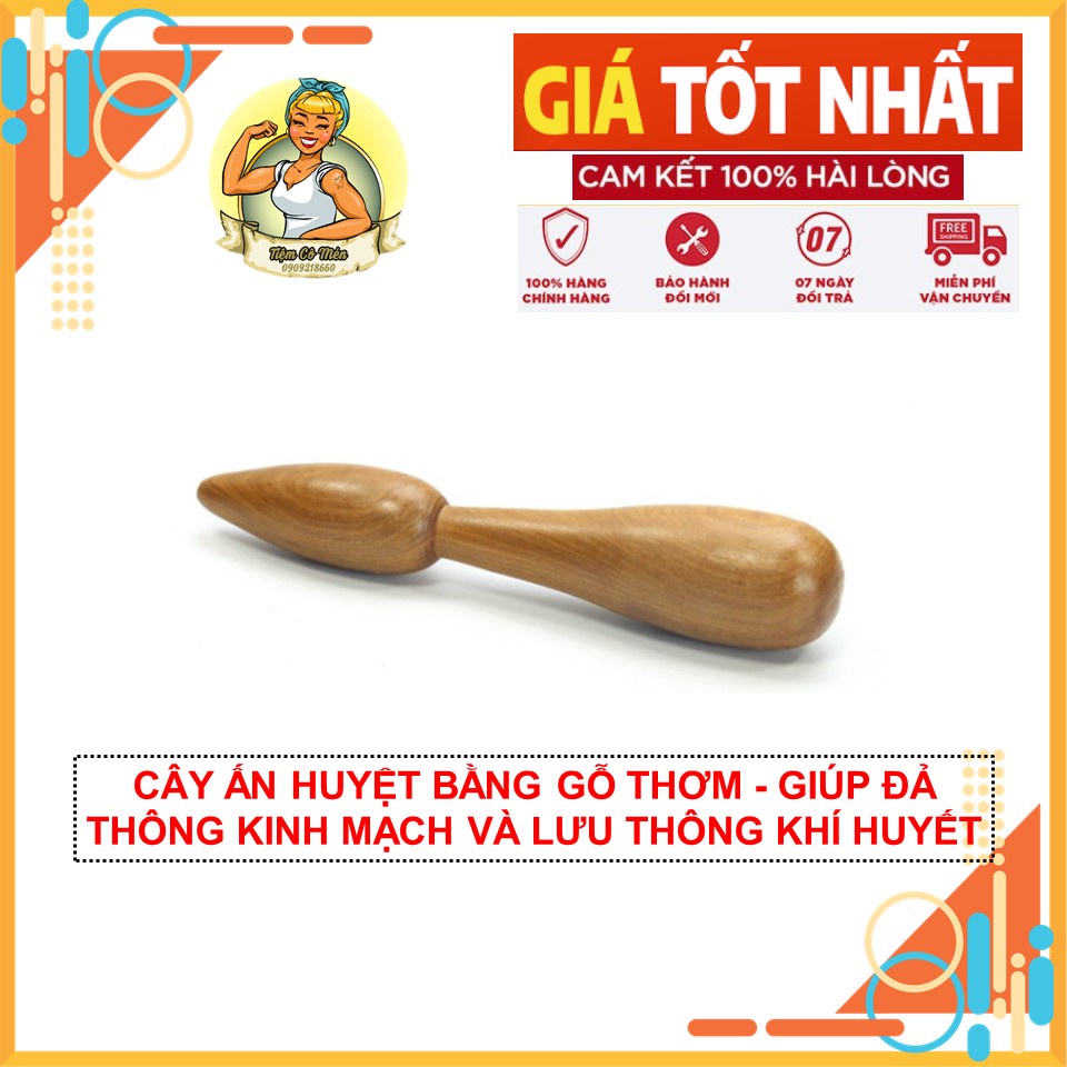 DỤNG CỤ MASSAGE, ẤN HUYỆT GỖ THƠM - BÀN TAY, BÀN CHÂN - KIỂU THÁI