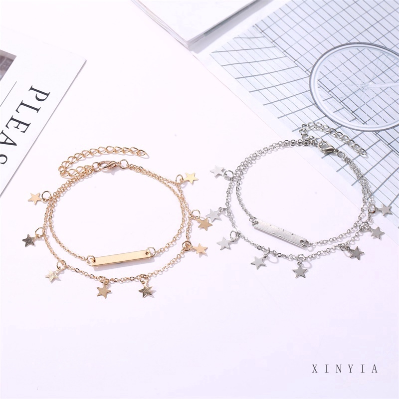 Lắc chân trang trí ngôi sao trẻ trung hợp thời trang cho nữ