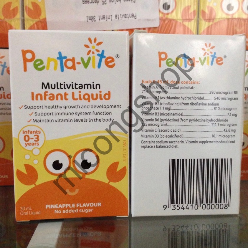 Vitamin tổng hợp cho bé 0-3 tuổi Pentavite