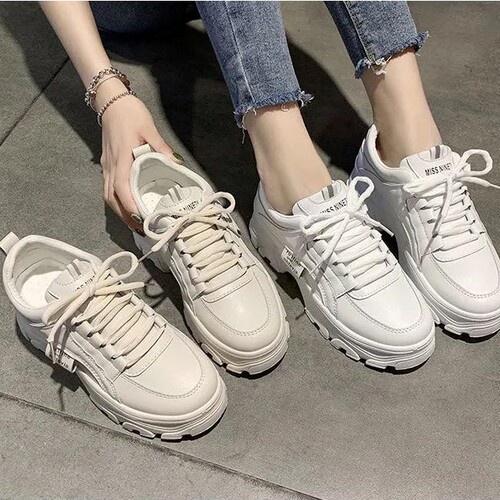 Giày sneakers bánh mì ulzzang  thể thao nữ trắng