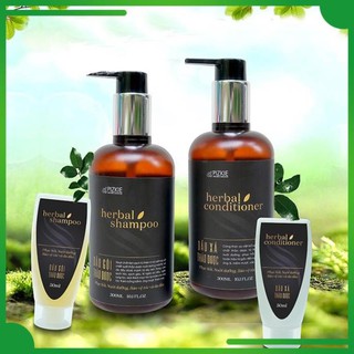Bộ đôi dầu gội&dầu xả chăm sóc tóc HERBAL HAIR CARE - PIZKIE - Chiết xuất hoàn toàn từ thảo dược.