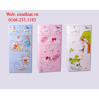 (Hà Nội) Tủ nhựa Việt Nhật Lucky, 5 tầng 60 x 48 x 124cm
