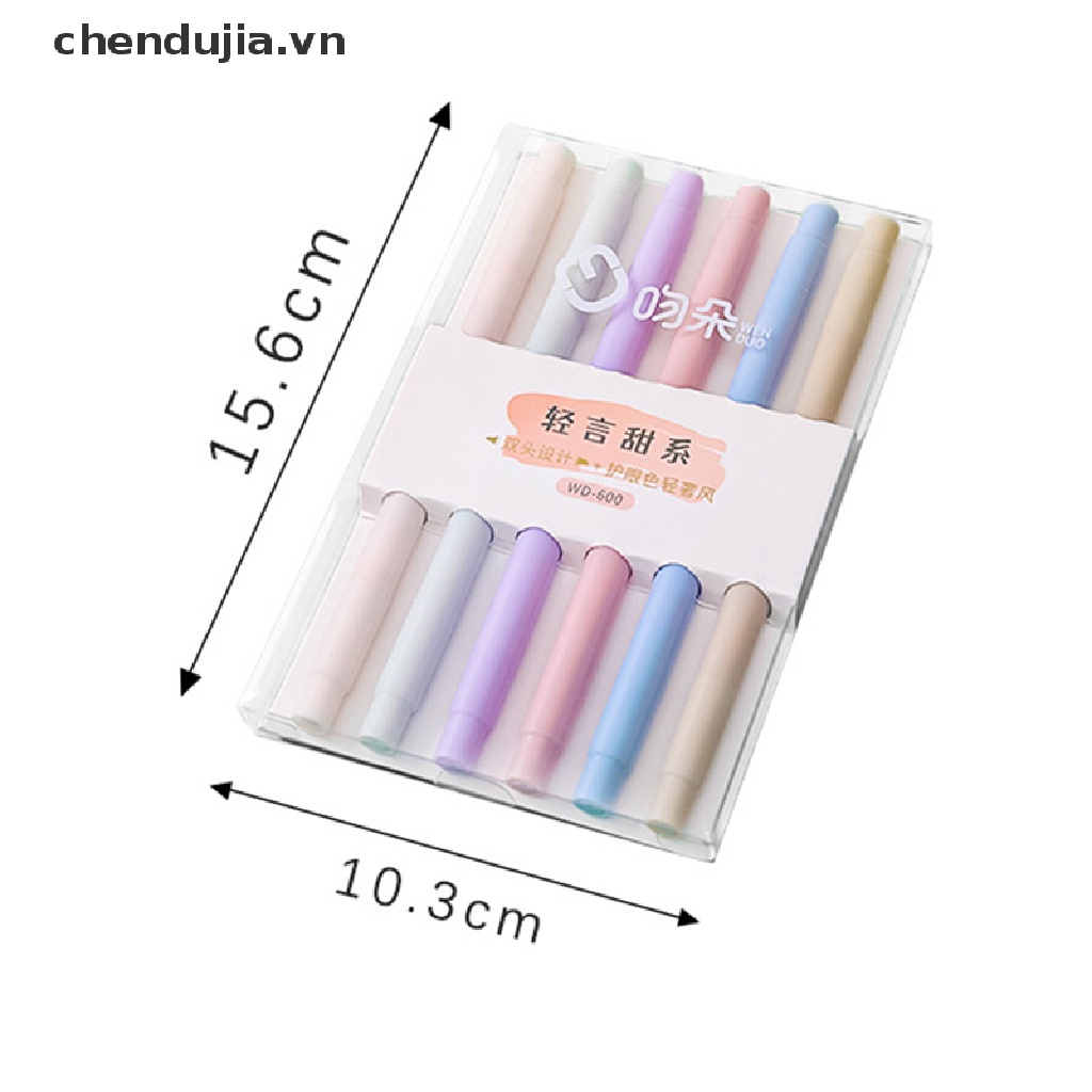 Set 6 Bút gel Đánh Dấu Hai Đầu Màu Pastel