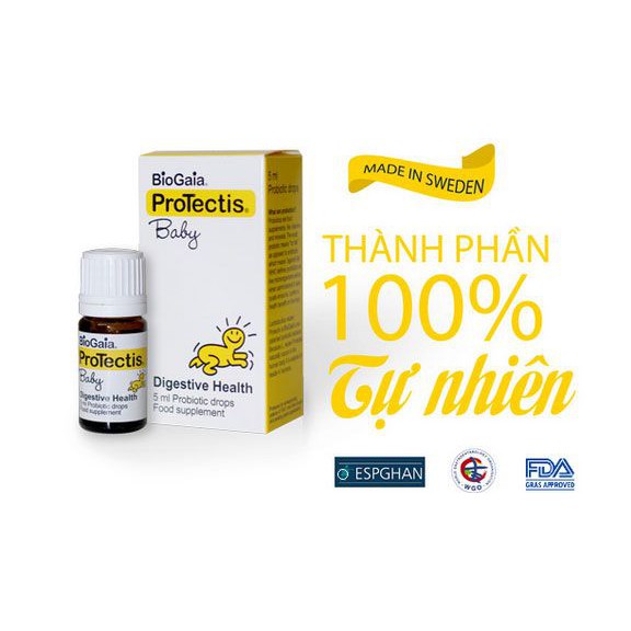 [Chính hãng] Men vi sinh cho trẻ sơ sinh Biogaia Protectis Drops 5ml, Biogaia D3 5ml và Biogaia 10 viên nhai cho mẹ bầu