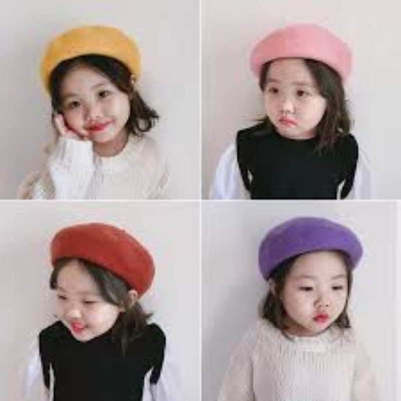[Thanh lý shop] Mũ beret nhiều màu cho bé