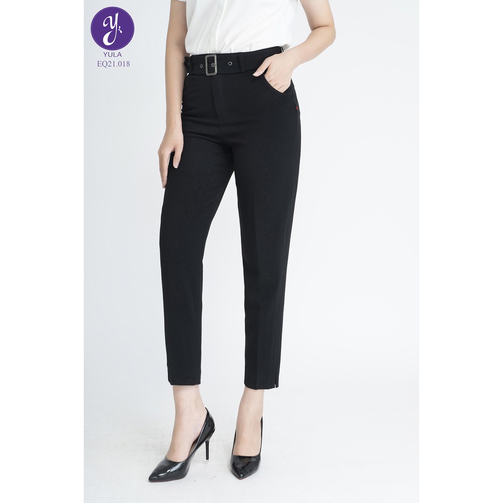 Quần Tây Nữ Đai Vải Khoá Vuông Kim Loại Sang Trọng Dáng Âu Công Sở Vải Co Giãn Nhẹ Q21.05 | BigBuy360 - bigbuy360.vn