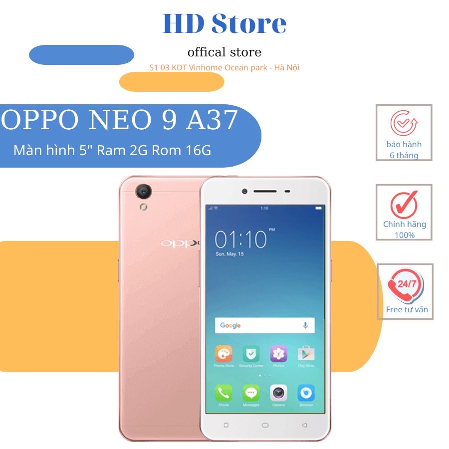 Điện thoại OPPO Neo 9 - A37 | Màn 5 inh Ram 2/16Gb máy đẹp Full chức năng | Bh 1 đổi 1