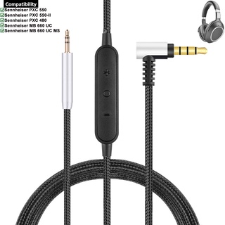 Dây cáp bện mở rộng thay thế cho tai nghe sennheiser pxc550 pxc550-2 pxc480 mb660 pxc 550-ii 480 mb 660 uc ms