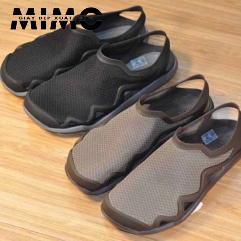 Sandal nam Swiftwater Mesh Wave, giày vải lười màu đen, giày đi bộ, thể dục êm mềm nhẹ, bền đẹp