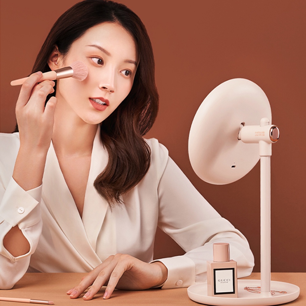 Gương trang điểm UARELIFFE với đèn led có thể điều chỉnh 2 cấp độ có khay đựng tiện dụng