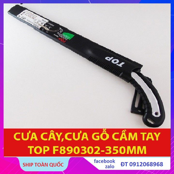 Cưa Cây, Cưa Gỗ Cầm Tay 350mm Top - F890302 (Có Bao Đựng)